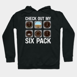 Check Out My Six Pack Pilot Aviation Flying Airplane Hoodie